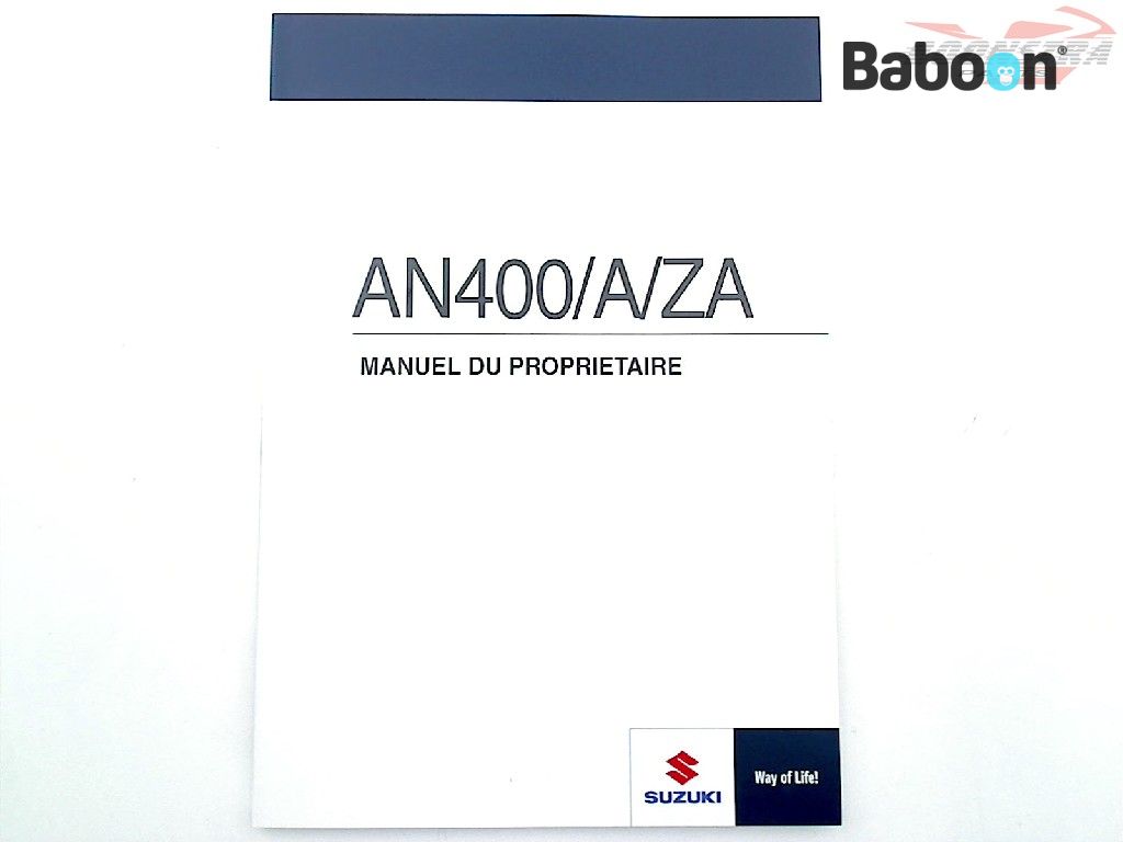 Suzuki AN 400 Burgman 2007-2017 (AN400) Livret d'instructions French