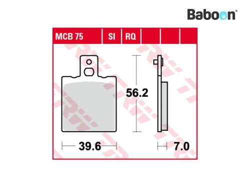 TRW Remblokset Voor/ Achter MCB75 Organisch