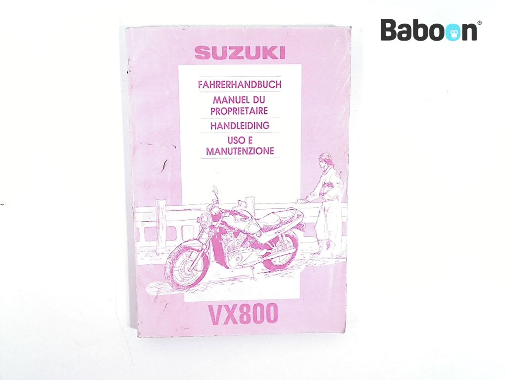 Suzuki VX 800 1990-1997 (VX800 VS51A VS51B) Libretto istruzioni German, French, Dutch, Italian (99011-45C54-022)