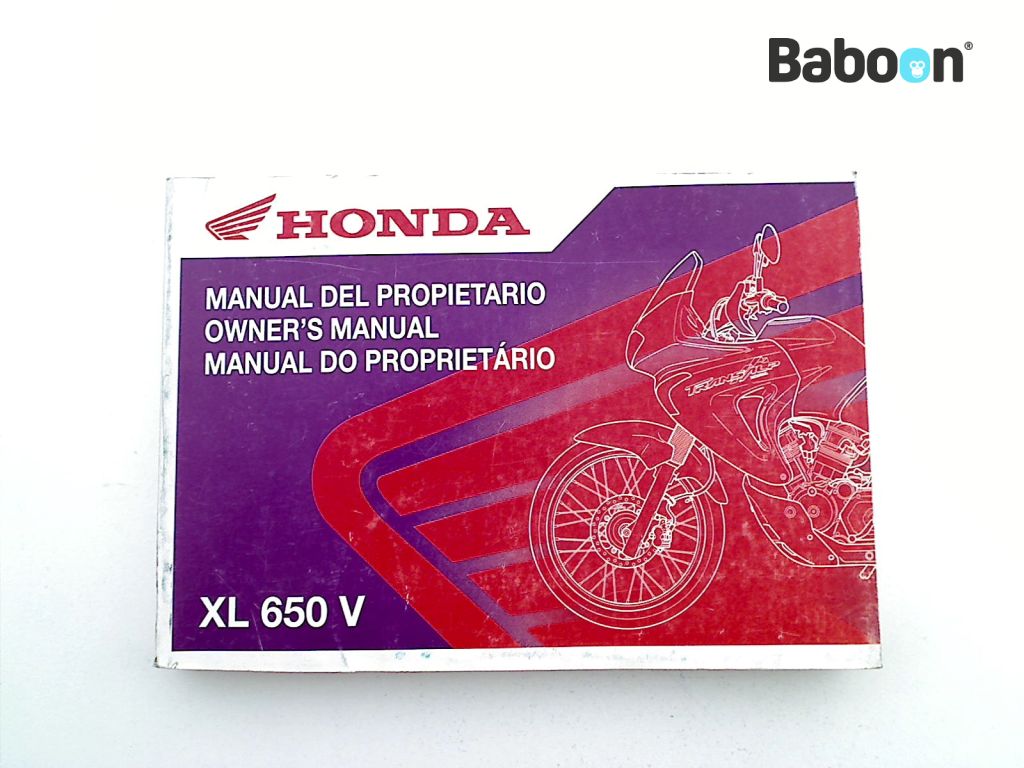 Honda XL 650 V Transalp (XL650V RD10 RD11) Manuales de intrucciones Spanish, English, Italian (33MCBB01SEP)