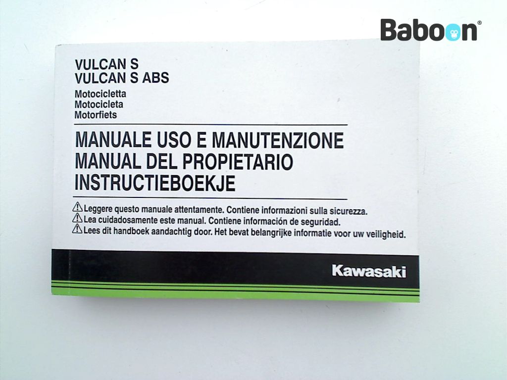 Kawasaki Vulcan S 2015-2016 (EN650A-B) Manual de instruções Italian, Spanish, Dutch (99976-1917)
