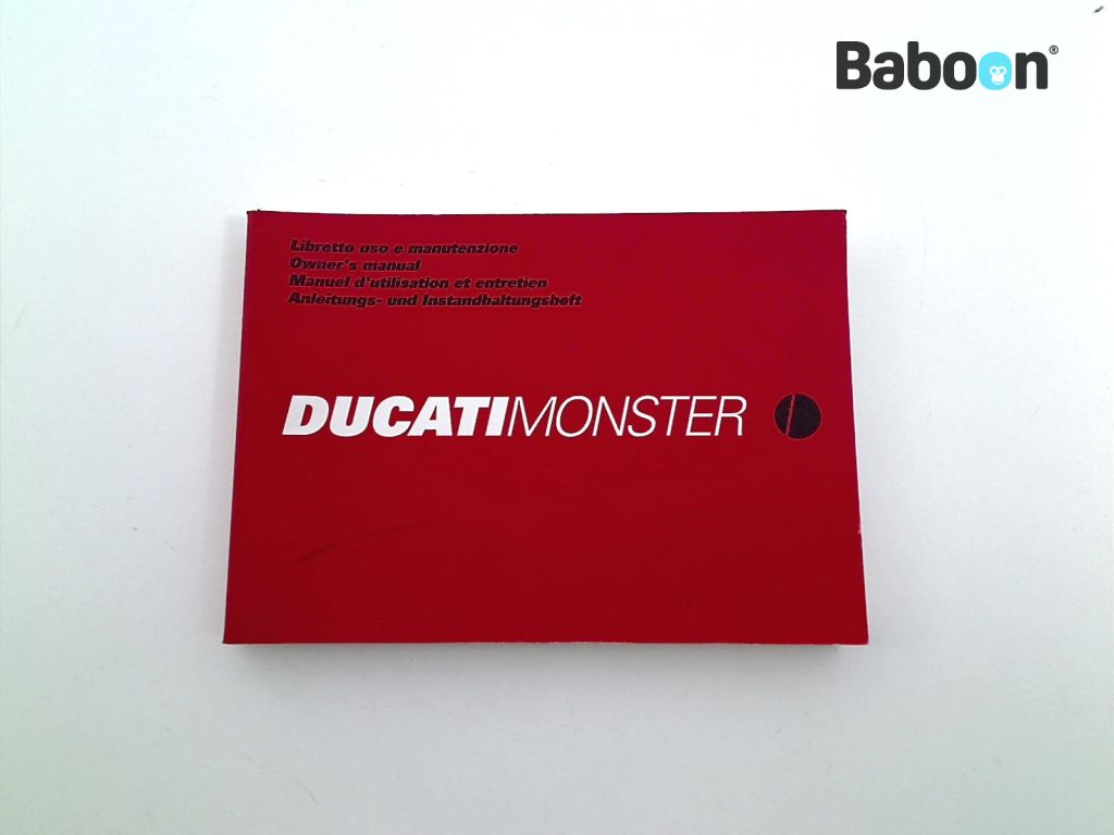 Ducati Monster 900 2000-2002 (M900) Manuales de intrucciones Italian, Spanish, English, German (91370601H)