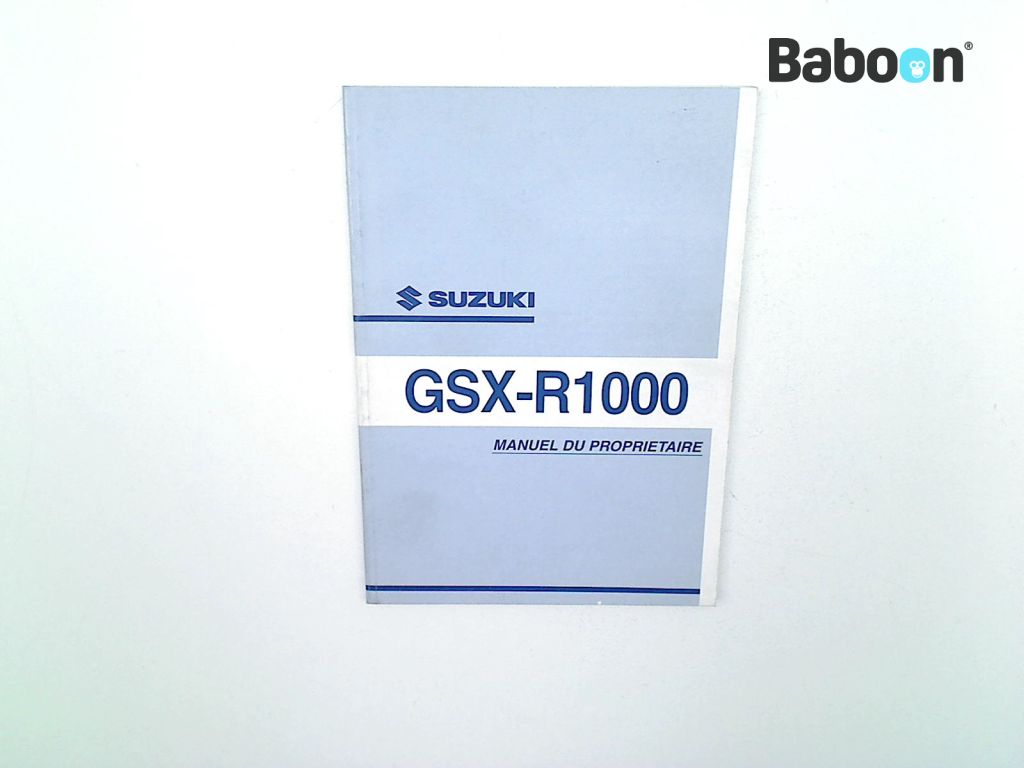 Suzuki GSX R 1000 2001-2002 (GSXR1000 K1/K2) Livret d'instructions French (99011-40F51-01F)