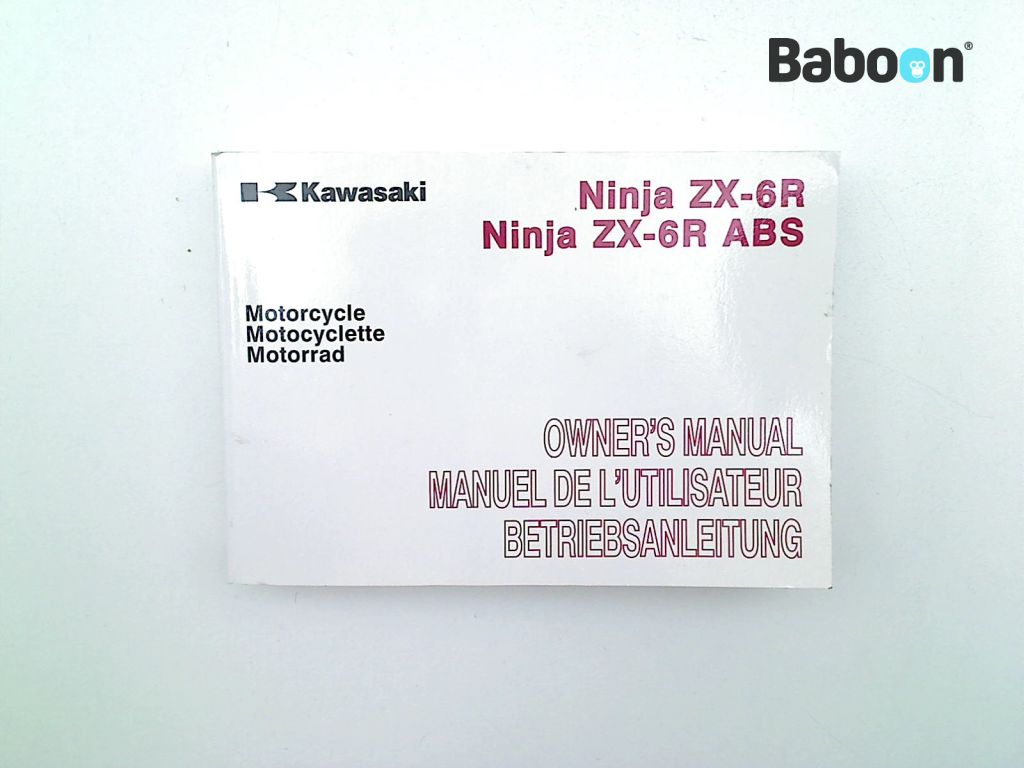 Kawasaki ZX 6 R 2013-2017 (NINJA ZX-6R ZX636E-F) Instrukcja English, French, German  (99976-1722)