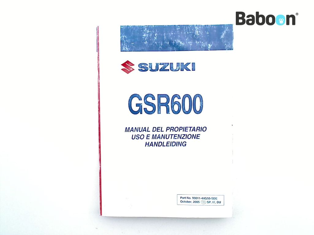 Suzuki GSR 600 2006-2010 (GSR600) ???e???d?? ?at???? Spanish, Italian, Dutch (99011-44G50-SDE)