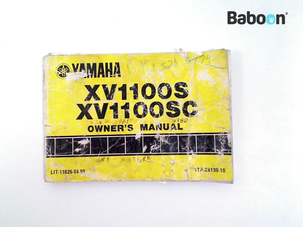 Yamaha XV 1100 Virago 1986-1997 (XV1100) Livret d'instructions English (ITA-28199-10)
