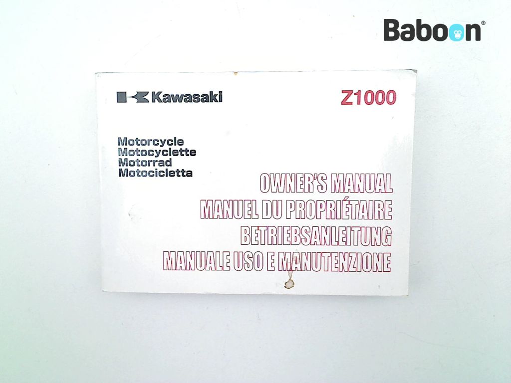 Kawasaki Z 1000 2003-2006 (Z1000 ZR1000A) Owners Manual English, French, German, Italian (99976-1139)