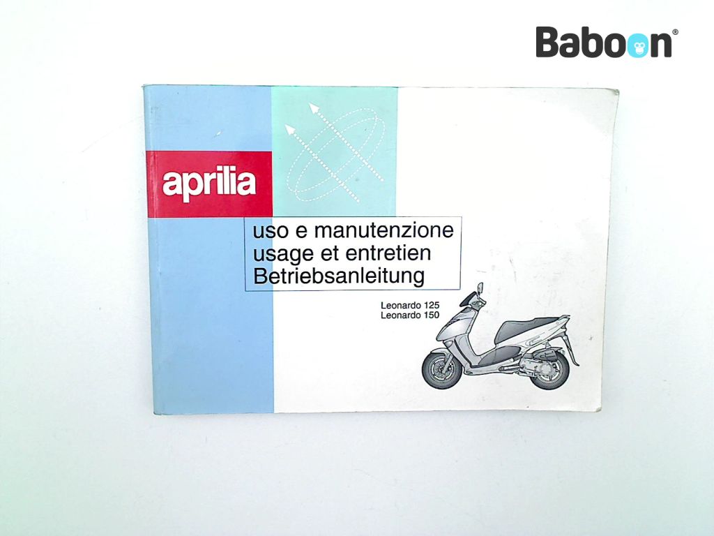 Aprilia Leonardo 150 1996-1998 Instruktionsbok Italian, French, German (8102769)