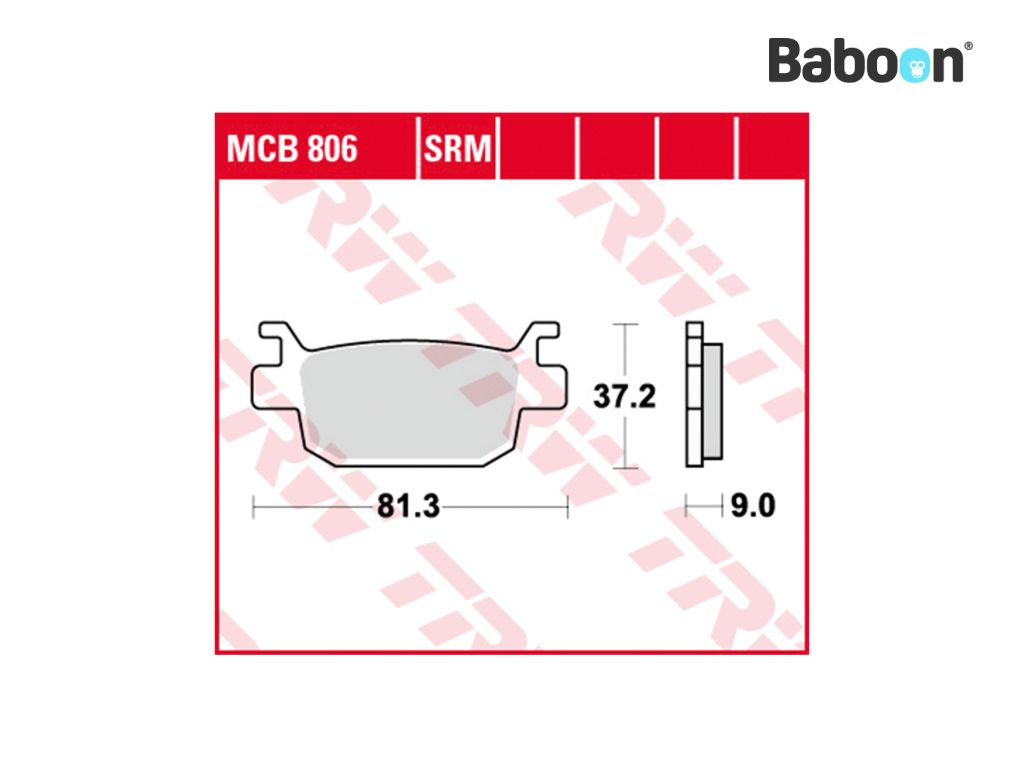 TRW Bremseklosssett Bak MCB806SRM Sintret
