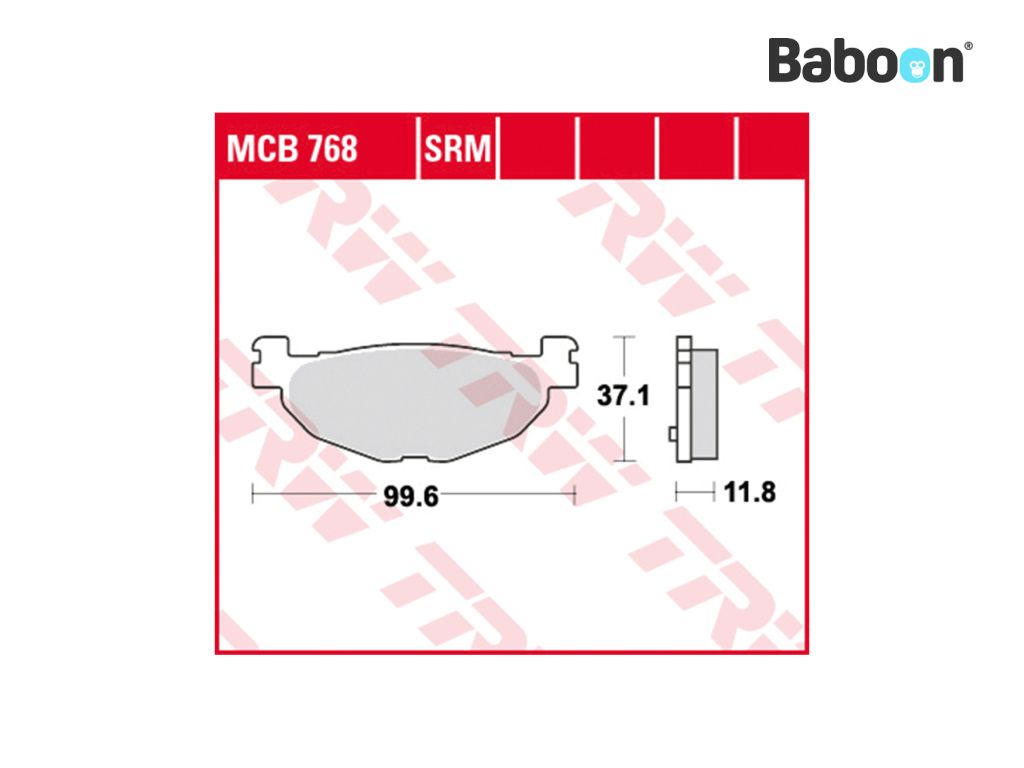 TRW Jeu de plaquettes de frein arrière MCB768 Biologique
