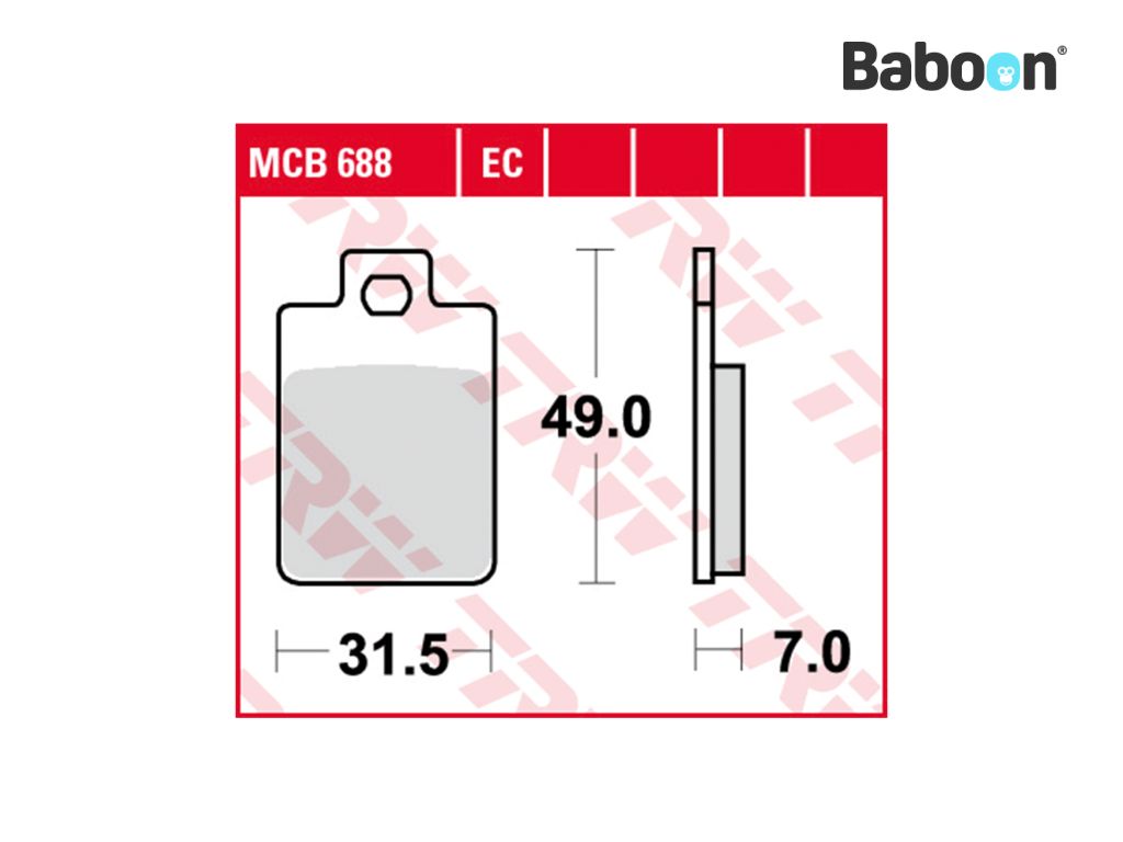 TRW Bremsbelagsatz vorne / hinten MCB688EC Bio