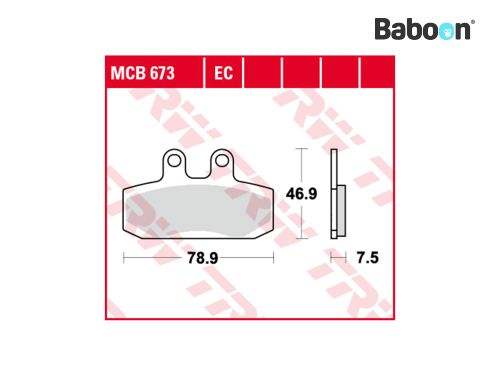TRW Remblokset Voor MCB673 Organisch