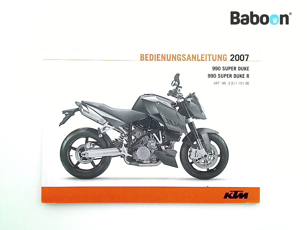 KTM 990 Super Duke R 2007-2011 Brugermanual