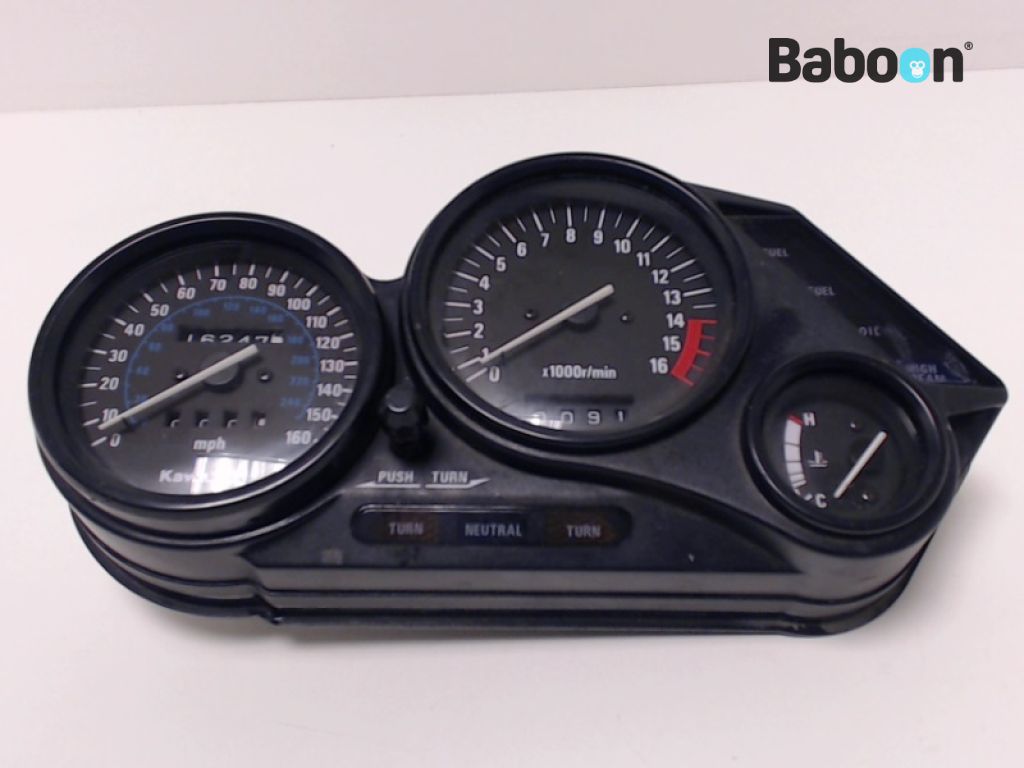 Kawasaki ZZR 600 1993-2002 (ZZ-R600 ZX-6E ZX600E) Conjunto de contadores MPH completo
