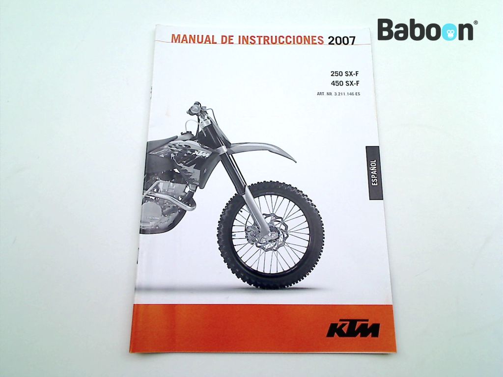 KTM 450 SX-F 2007-2010 Fahrer-Handbuch (3211146ES)