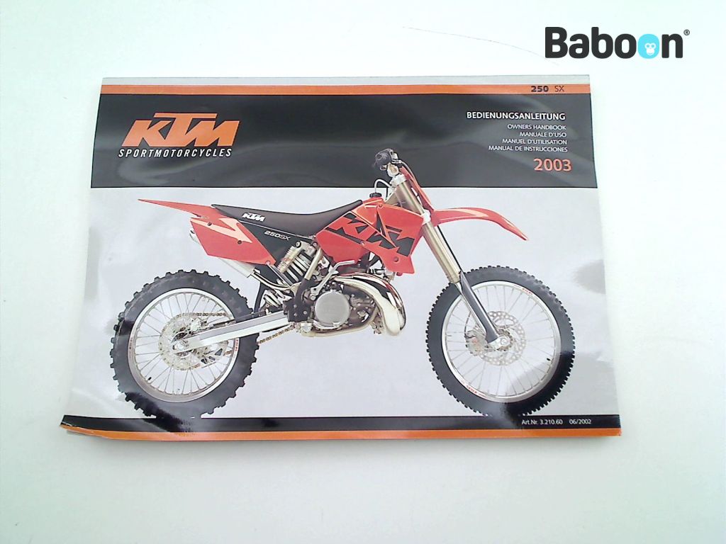 KTM 250 SX 2003-2006 Owners Manual (321060)