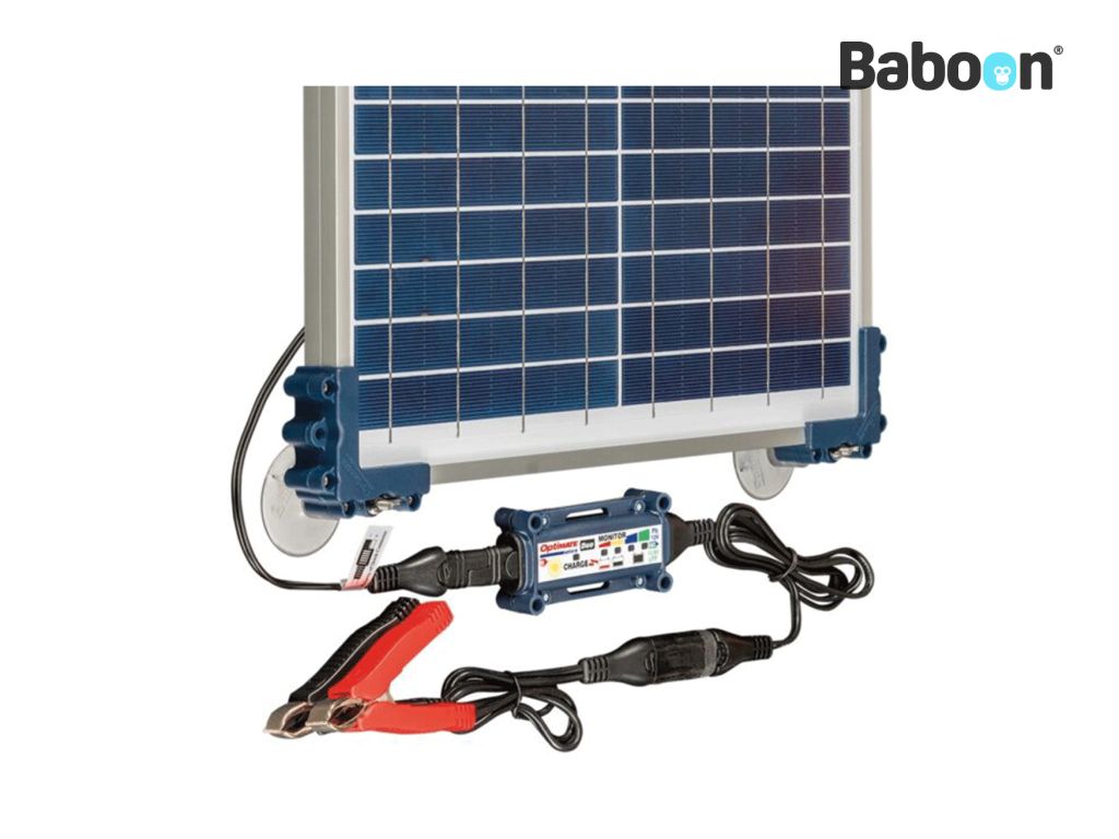 Tecmate Caricabatterie Kit da viaggio Optimate Solar Duo 5A con pannello da 20W