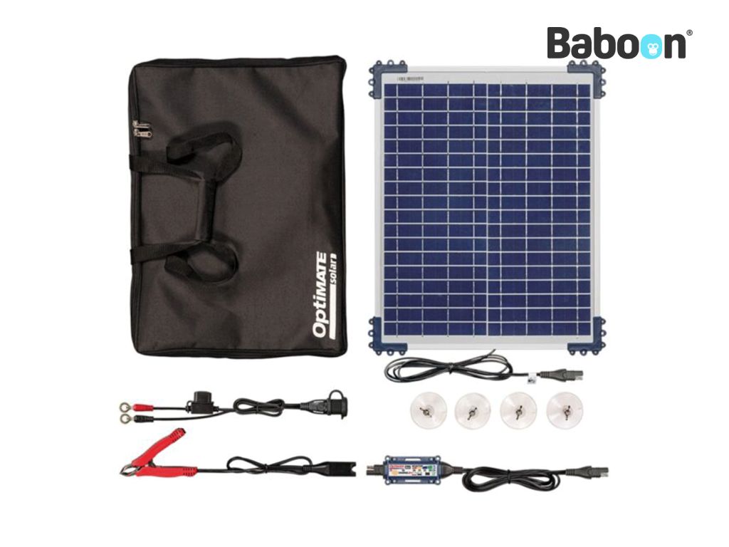Tecmate Battery charger Optimate Solar Duo Travel kit 5A with 20W Panel