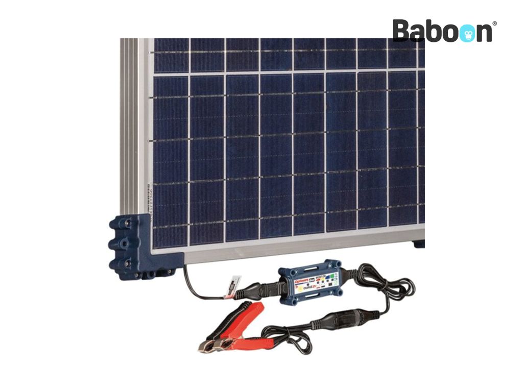 Nabíječka baterií Tecmate Optimate Solar Duo Travelkit 5A s panelem 40 W.