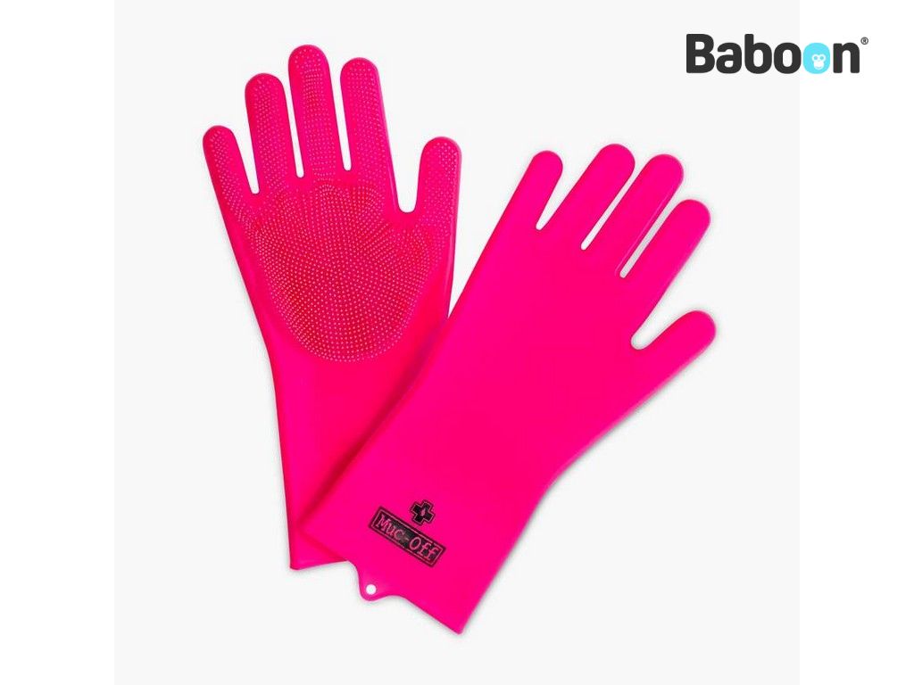 Muc Off Scrubber Glove Pink Size M