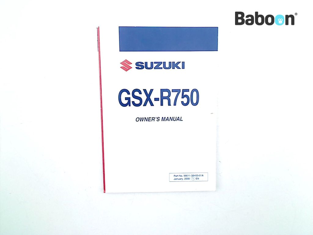 Suzuki GSX R 750 2008-2010 (GSXR750 K8/K9/L0) Owners Manual English (99011-38H50-01A)