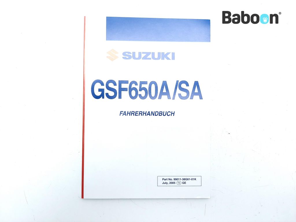 Suzuki GSF 650 Bandit 2004-2006 (GSF650) Libretto istruzioni German (99011-38G61-01K)