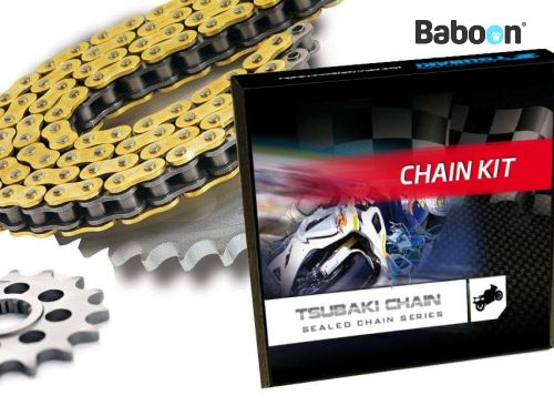 Tsubaki Chain kit Kawasaki ZX 6 R 05-06 X-Ring Gold Chain | Baboon
