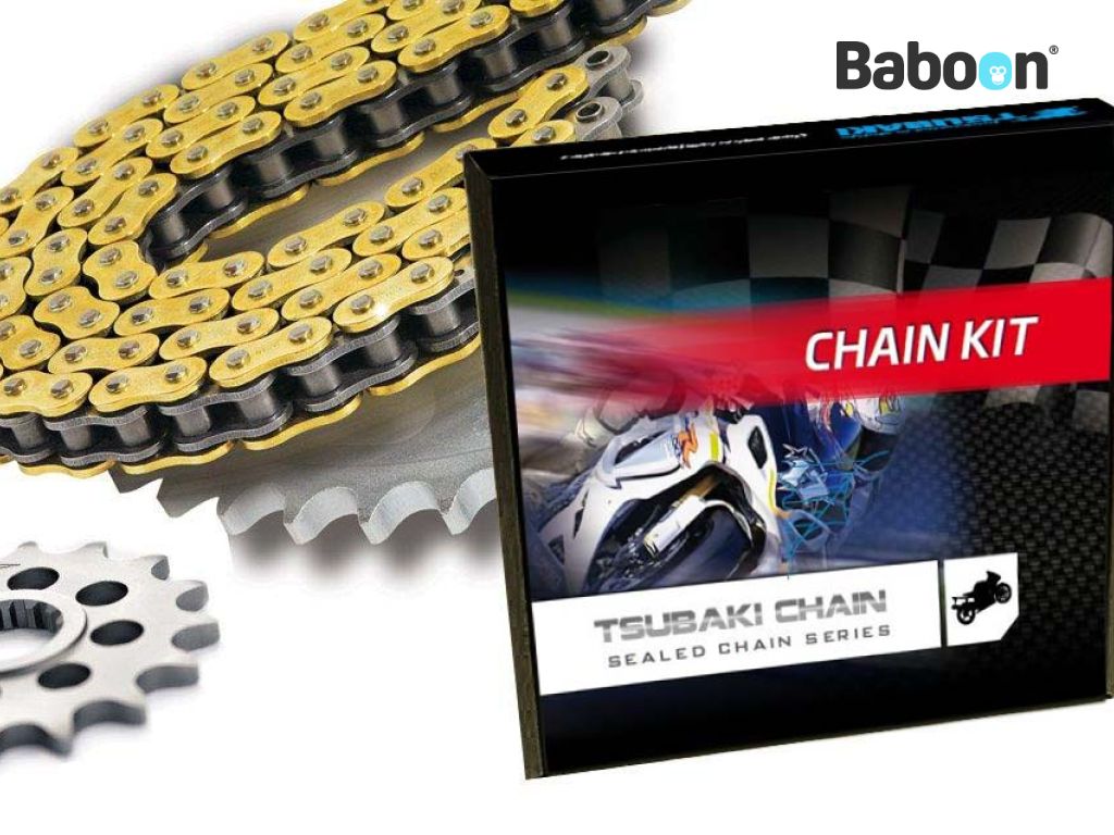 Tsubaki Chain kit Aprilia RSV 1000 Tuono 03-05 X-Ring Gold Chain