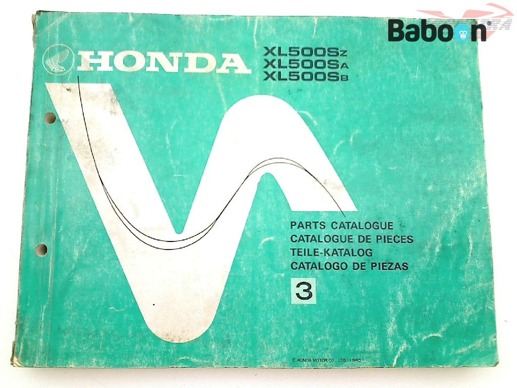 Honda XL 500 S 1979-1981 (XL500S PD01) Manuaali / Parts Catalogue