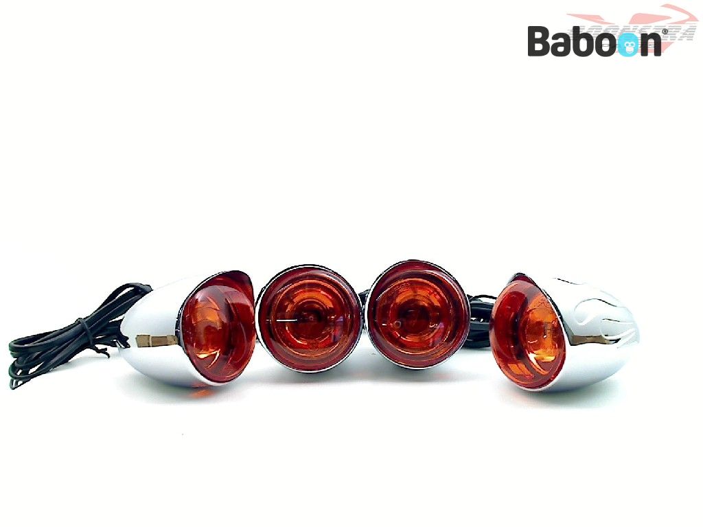 Harley-Davidson XL 1200 Sportster 2007-2008 Luce lampeggiante Set Amber With E-mark (69845-08)