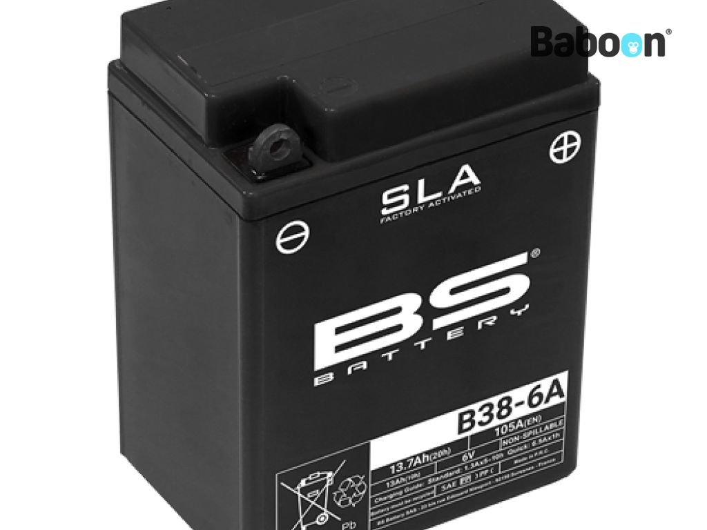 BS Battery Batterie AGM B38-6A SLA Sans Entretien Activée en Usine