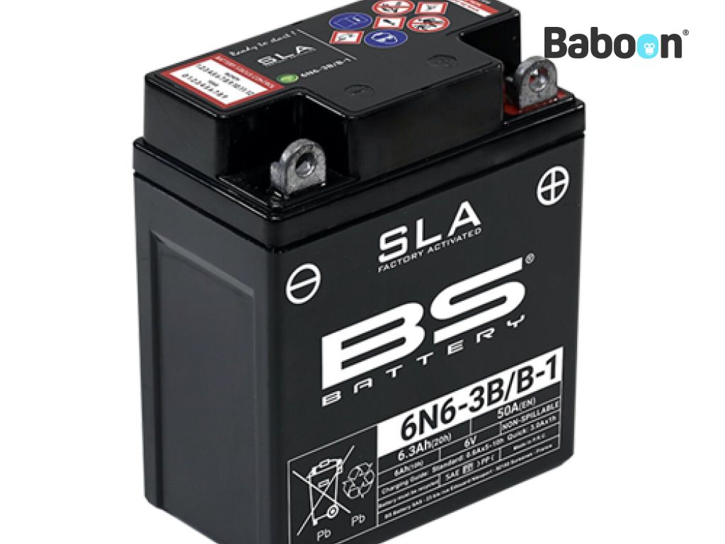 Baterie BS Baterie AGM 6N6-3B/B-1 SLA Bezúdržbová tovární povolena