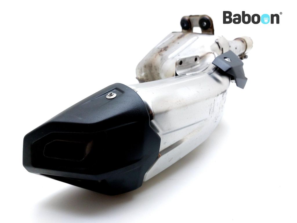 F900R 2020-2025 De-Cat Performance Exhaust System 200mm Round Blue Tip Carbon Silencer