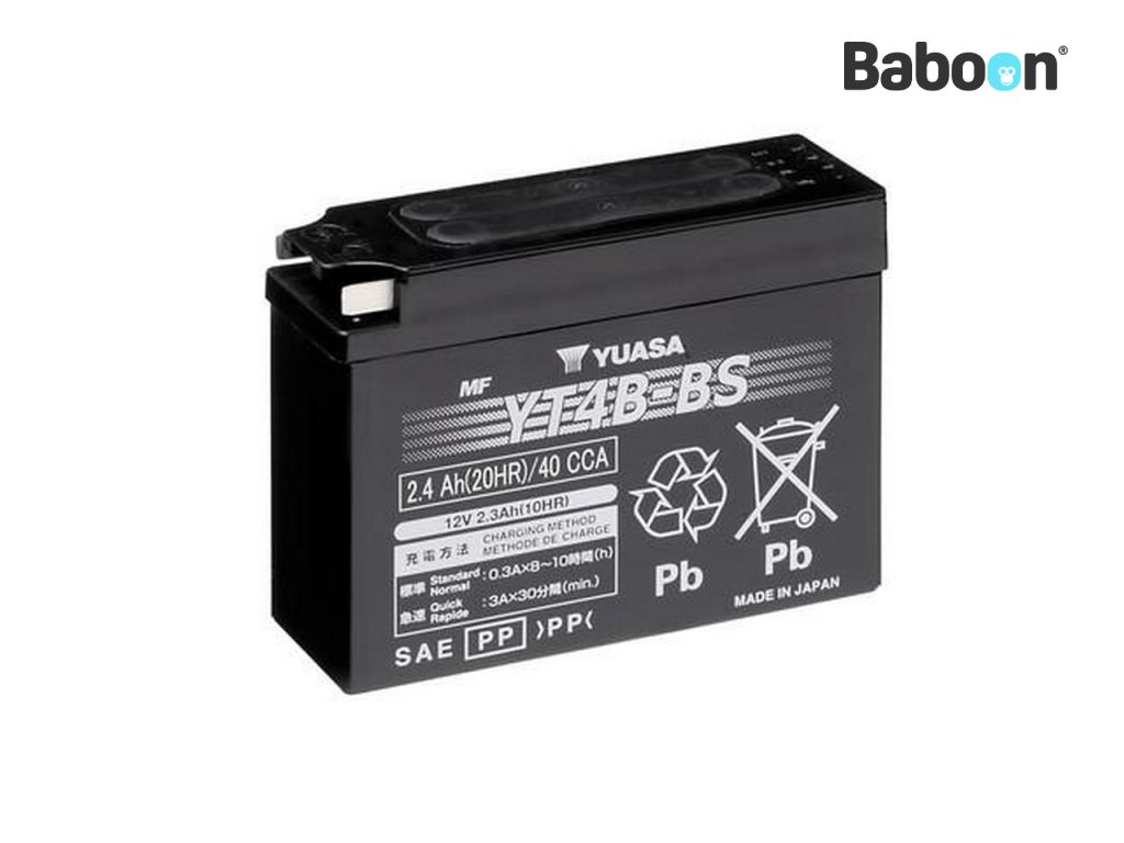 Yuasa Batteri AGM YT4B-BS med batterisyra