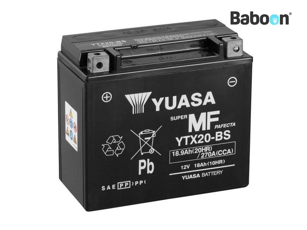 Yuasa Akkumulátor AGM YTX20-BS Akkumulátorsavval