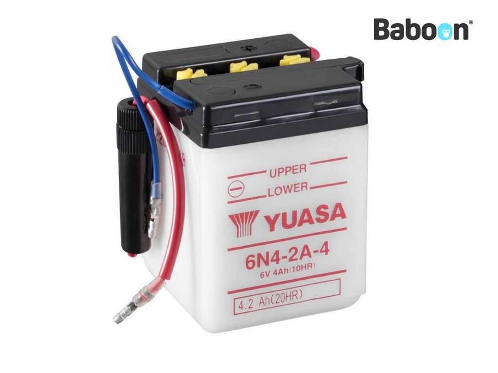 Yuasa Batteri konvensjonelt 6N4-2A-4 Uten batterisyre
