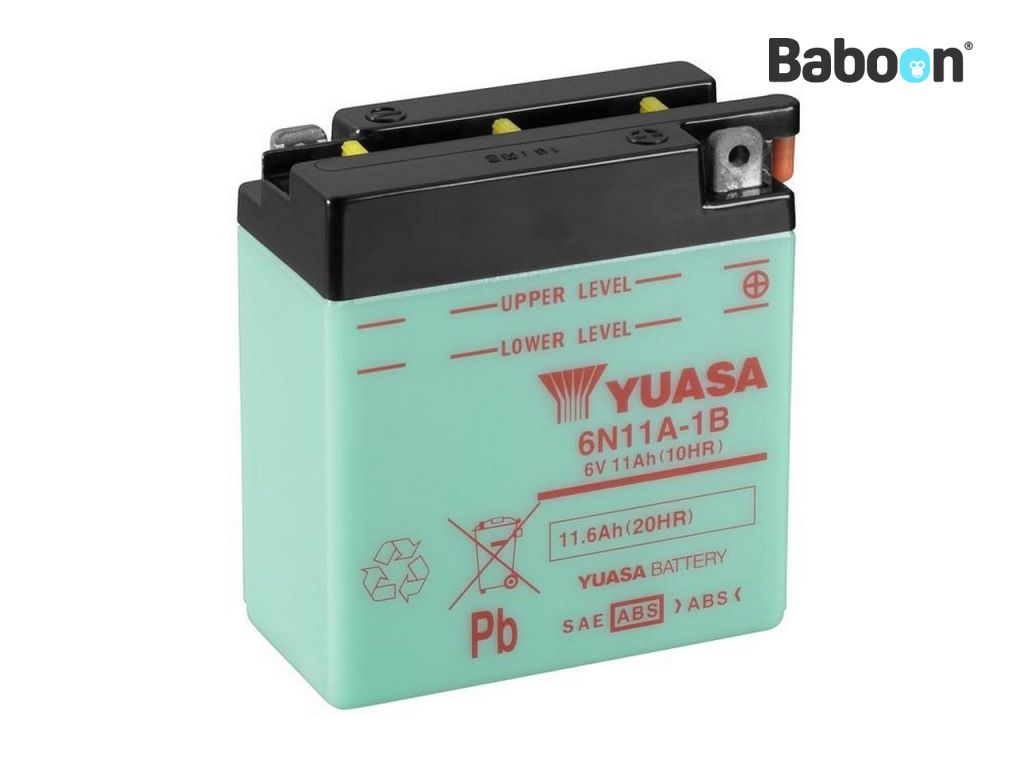 Yuasa Batteri konventionellt 6N11A-1B utan batterisyra