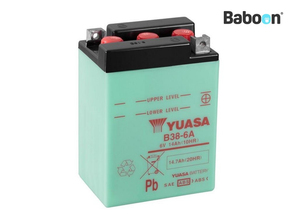 Yuasa Akkumulátor Hagyományos B38-6A Akkumulátorsav nélkül