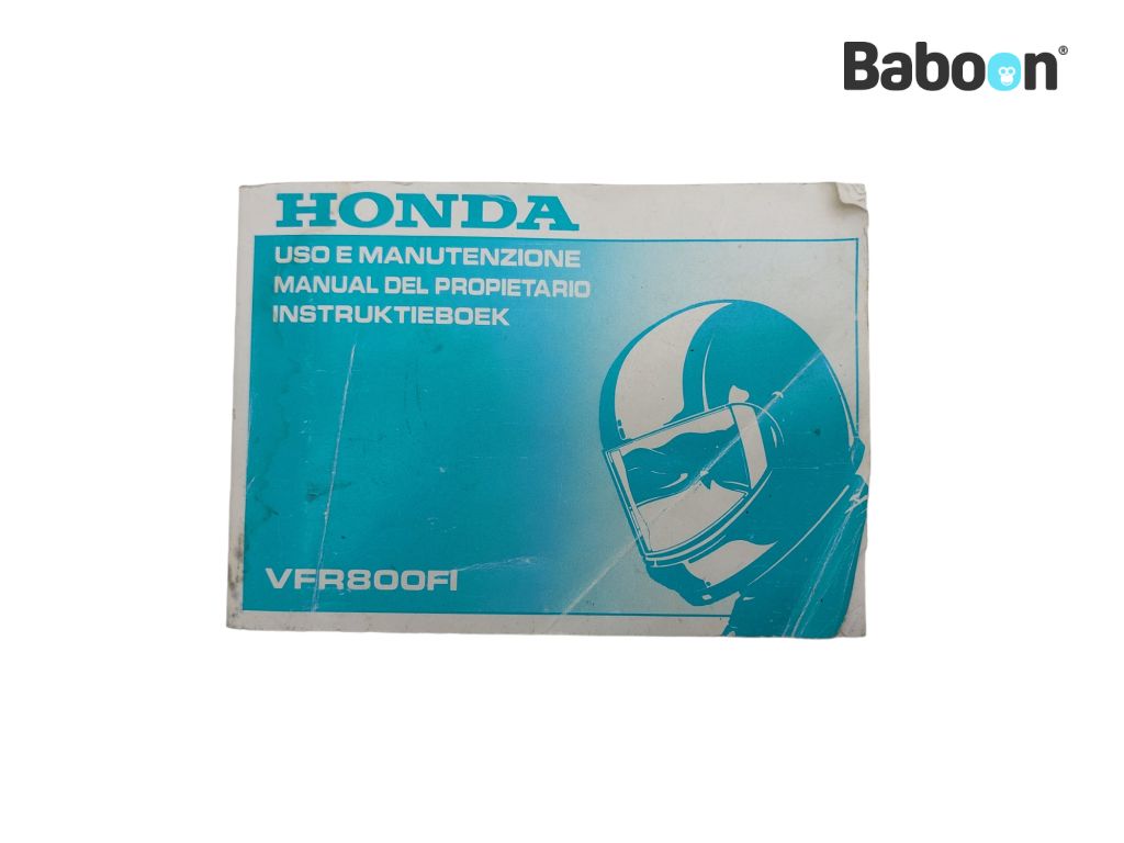 Honda VFR 800 FI 1998-2001 (VFR800FI RC46) Instructie Boek Italian, Spanish, Dutch (37MBG831)