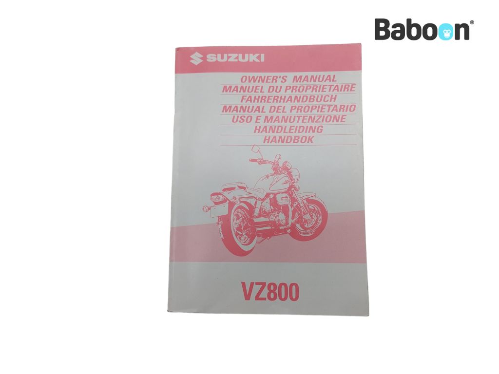 Suzuki VZ 800 1997-2004 Marauder (VZ800) Instructie Boek English, French, German, Italian, Spanish, Dutch, Swedish (99011-48E51-042)