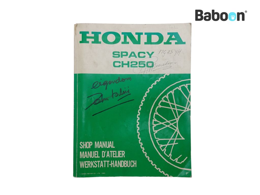 Honda CH 250 1986 (CH250) Manual de usuario Shop Manuel. English, German, French (67KM100)