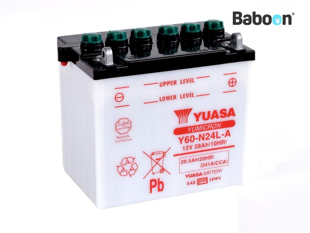 Yuasa Baterie convențională Y60-N24L-A Fără acid de baterie