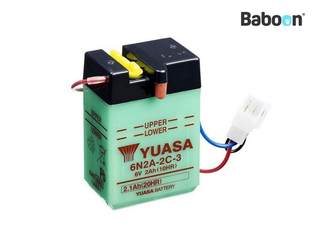 Yuasa Batería Convencional 6N2A-2C-3 sin ácido de batería