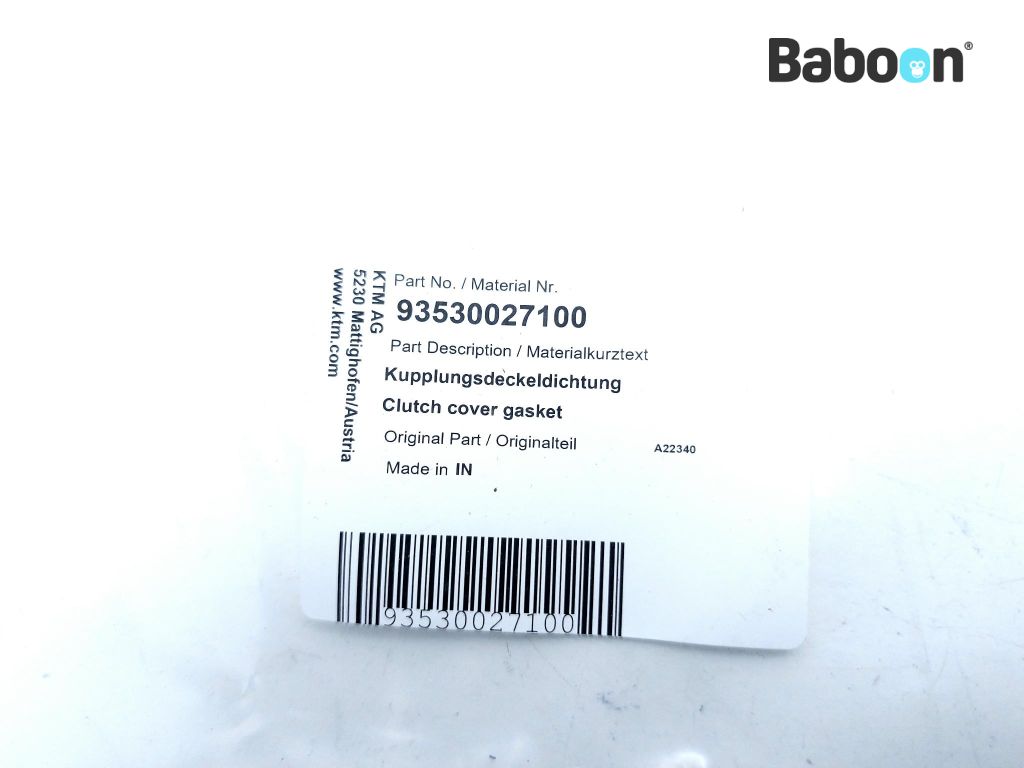 KTM 125 RC Engine Cover Clutch Gasket (93530027100) Baboon Motorcycle Parts