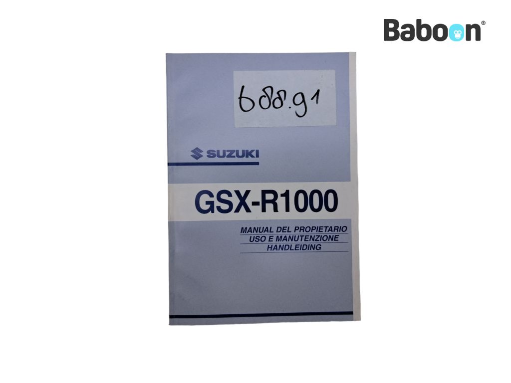 Suzuki GSX R 1000 2001-2002 (GSXR1000 K1/K2) Owners Manual Spanish, Dutch, Italian (99011-40F51-SDE)