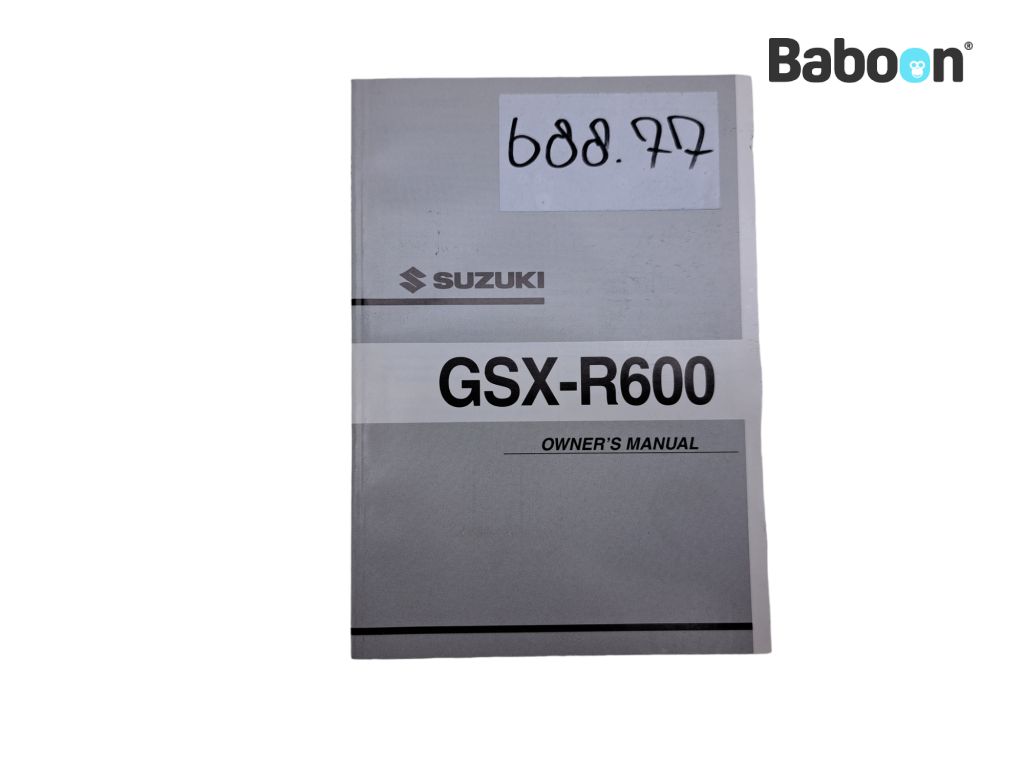 Suzuki GSX R 600 2001-2003 (GSXR600 K1/K2/K3) Owners Manual English (99011-39F51-01A)