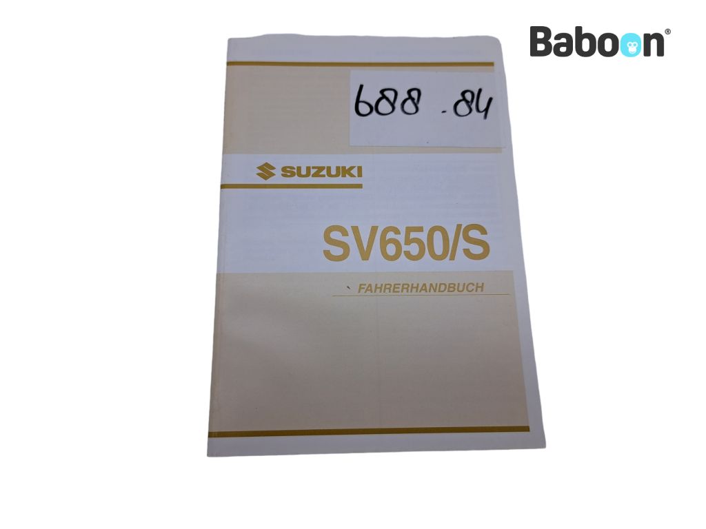 Suzuki SV 650 2003 (SV650N SV650S SV650 K3) Használati utasítás German (99011-17G50-01K)