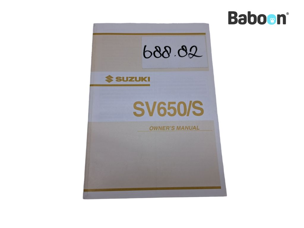 Suzuki SV 650 2003 (SV650N SV650S SV650 K3) Manuales de intrucciones English (99011-17G50-01A)