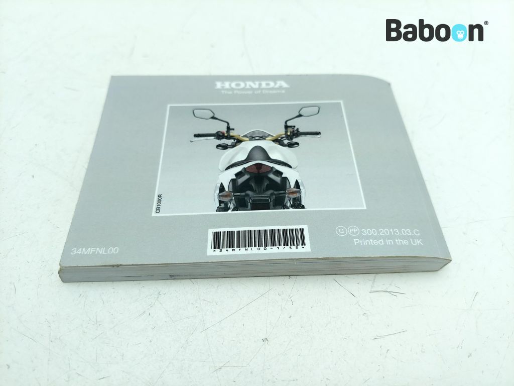 Honda CB 1000 R 2008-2016 (CB1000R) Owners Manual German (34MFNL00