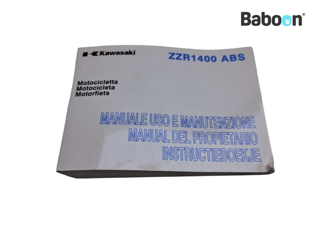 Kawasaki ZZR 1400 2010-2014 +ABS (ZX-14 ZZR1400 ZX1400) Használati utasítás Italian, Spanish, Dutch (99976-1692)